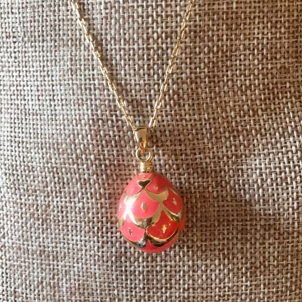 J Crew Enamel Fab Fancy Egg Inspired Long Necklace